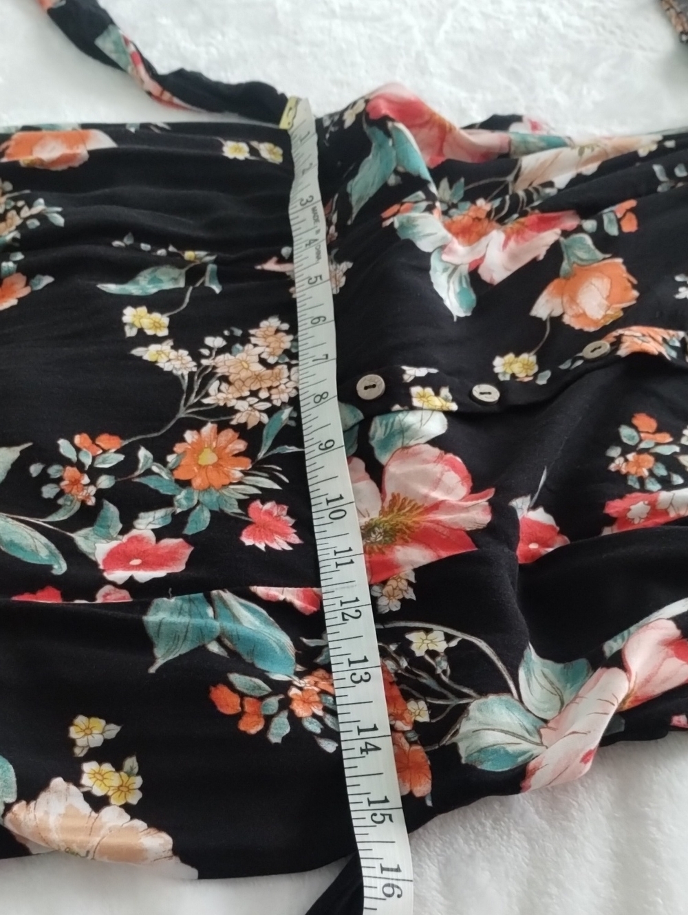 Band of Gypsies Off-Shoulder Maxi with Thigh Slit Black Floral - Picture 11 of 14